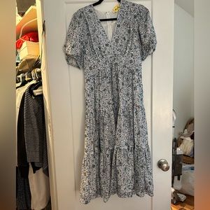 Tory Burch Printed Lace Midi Dress